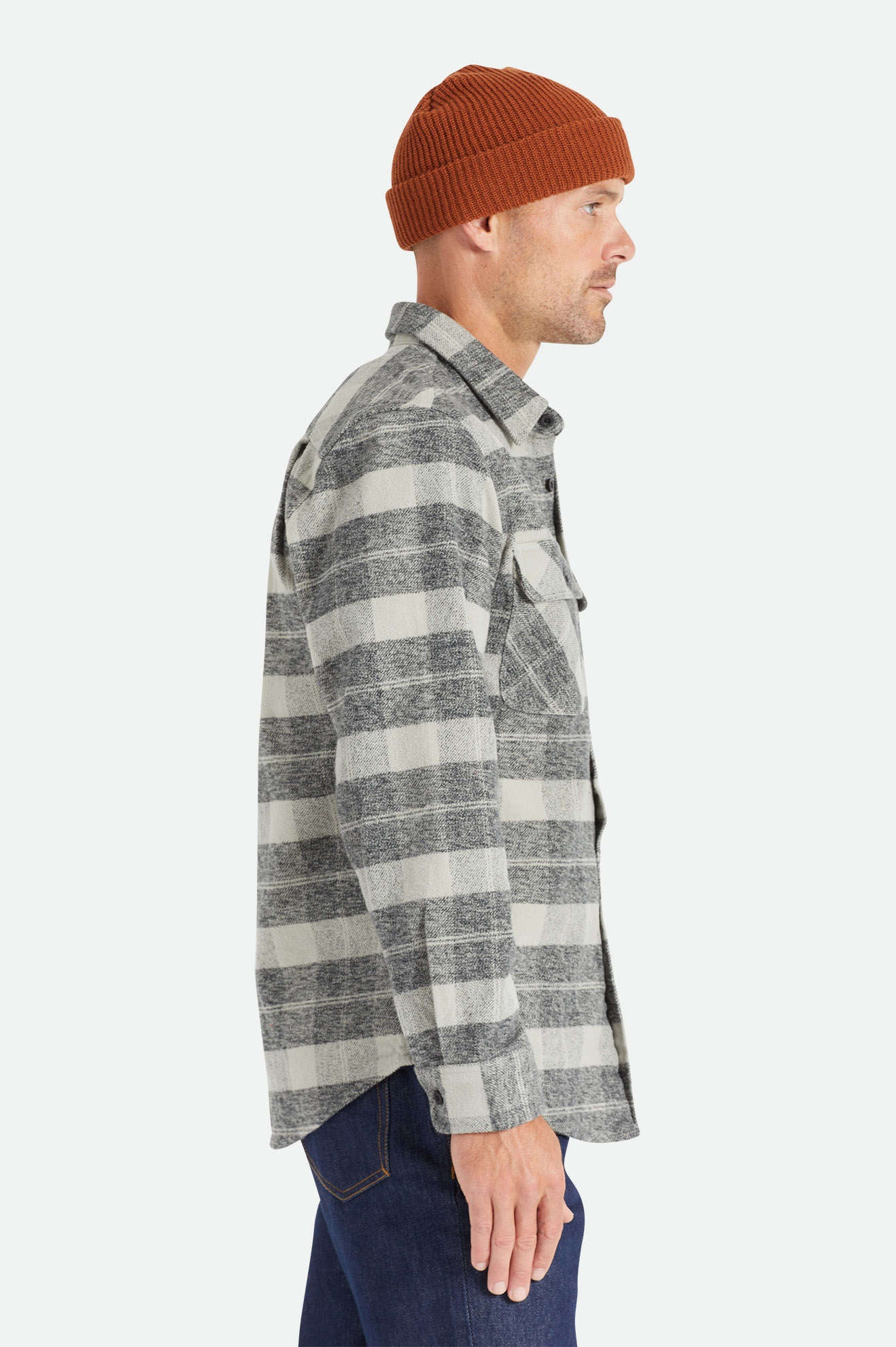 
                  
                    BOWERY Black Charcoal Heavyweight Flannel Shirt
                  
                