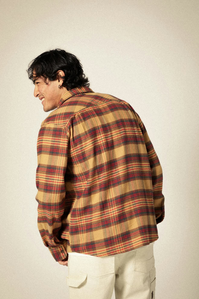 
                  
                    BOWERY Curry Washed Black Crimson Flannel Shirt
                  
                
