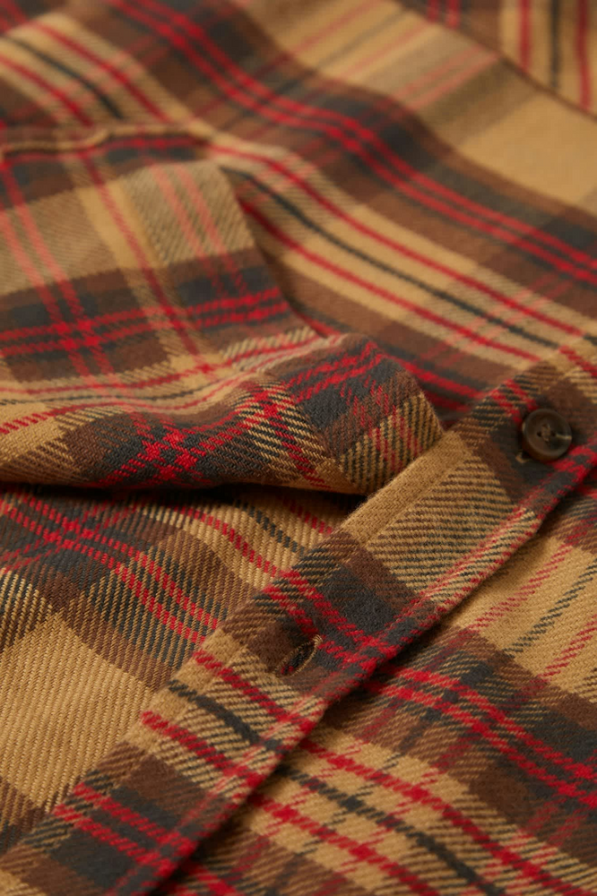 
                  
                    BOWERY Curry Washed Black Crimson Flannel Shirt
                  
                