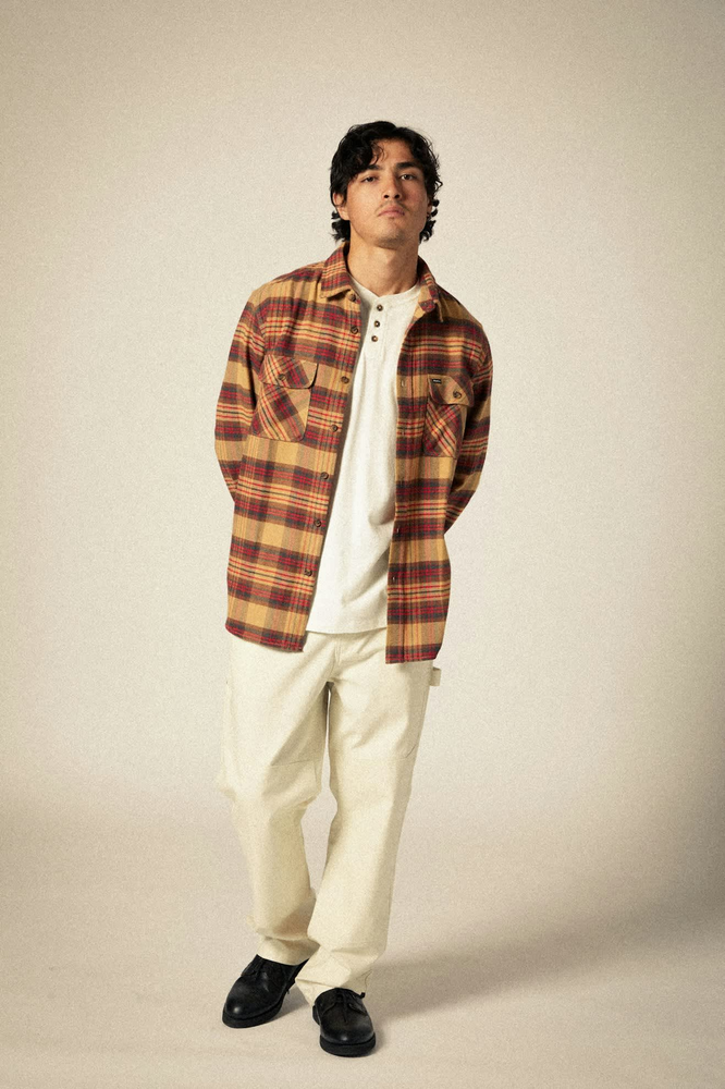 
                  
                    BOWERY Curry Washed Black Crimson Flannel Shirt
                  
                