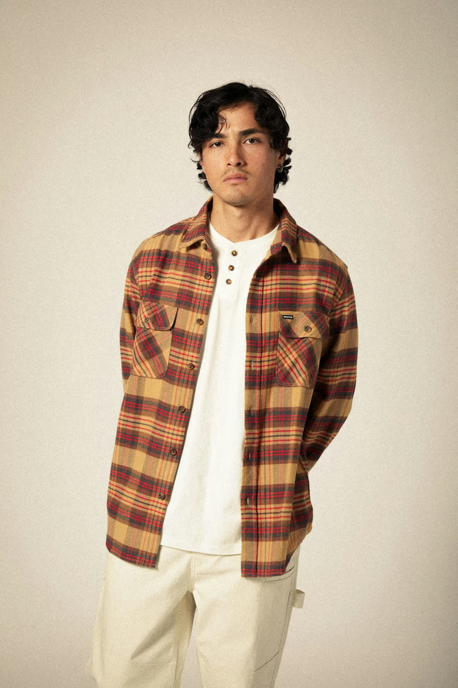 
                  
                    BOWERY Curry Washed Black Crimson Flannel Shirt
                  
                