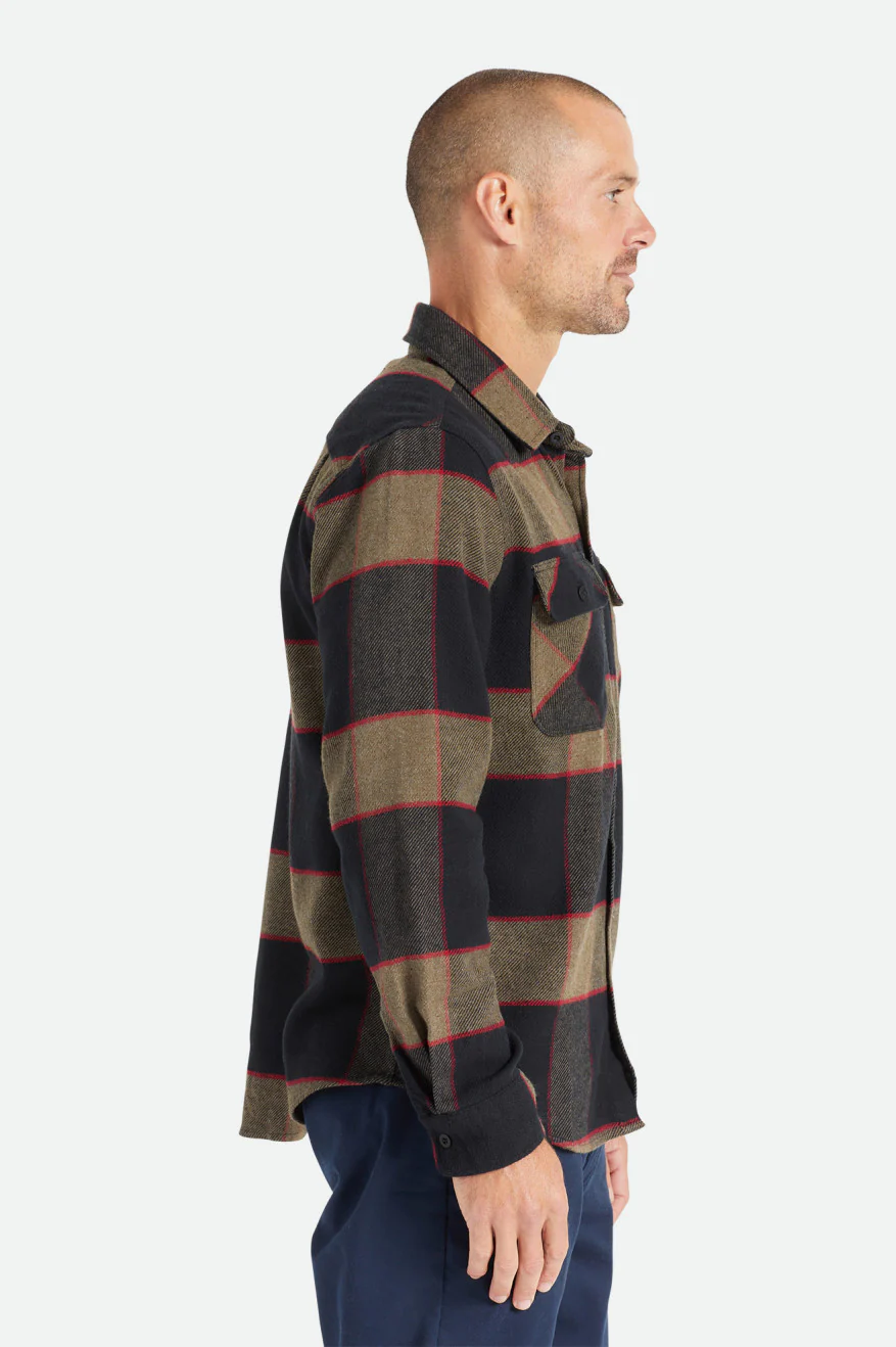 
                  
                    BOWERY Heather Grey Charcoal Flannel Shirt
                  
                