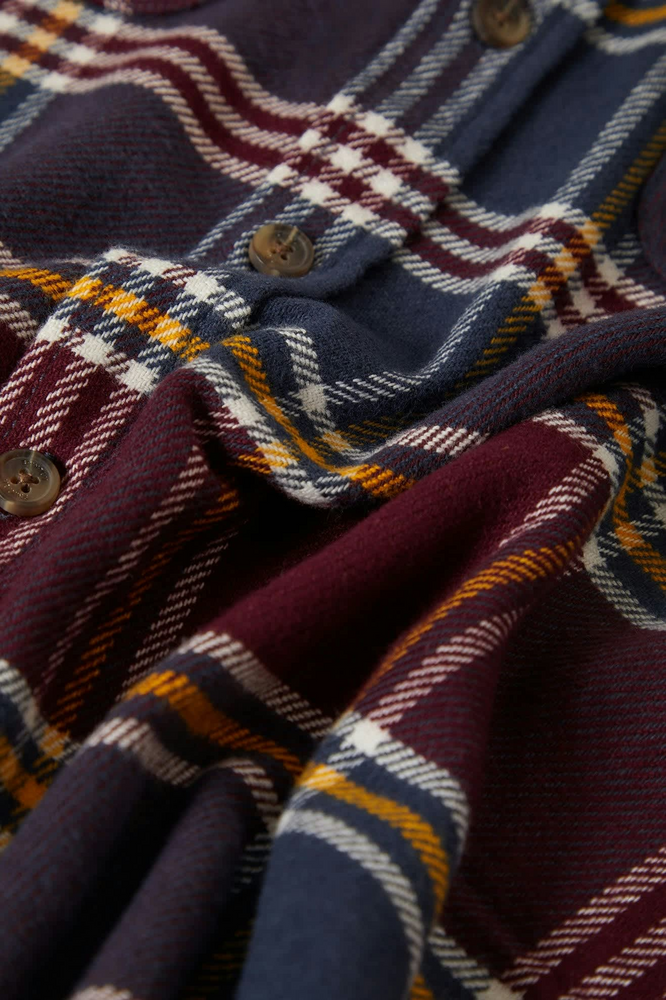 
                  
                    BOWERY Mood Indigo Port Saffron Flannel Shirt
                  
                
