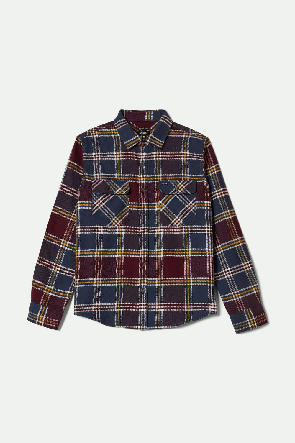 BOWERY Mood Indigo Port Saffron Flannel Shirt