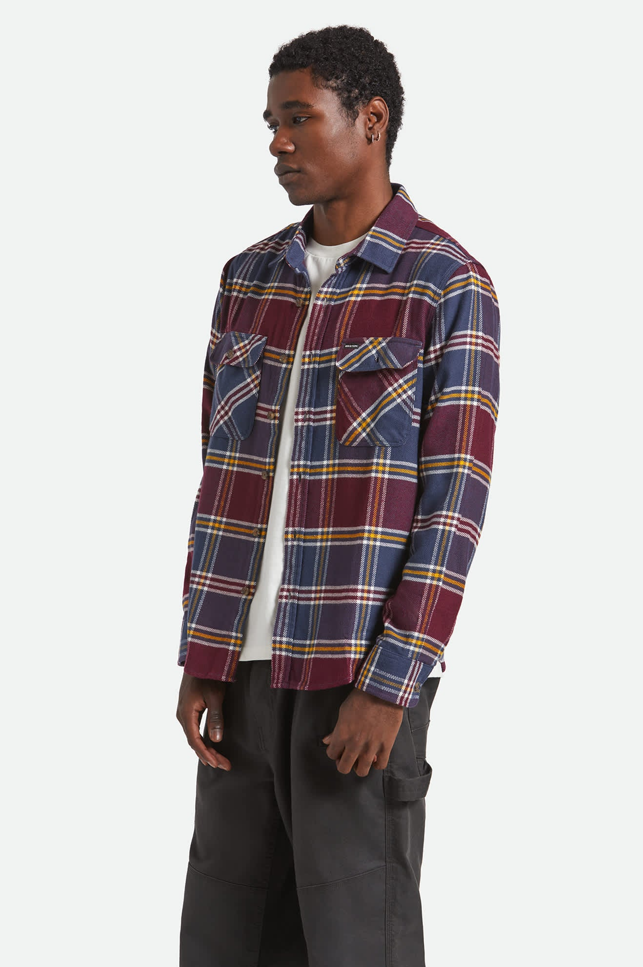 
                  
                    BOWERY Mood Indigo Port Saffron Flannel Shirt
                  
                