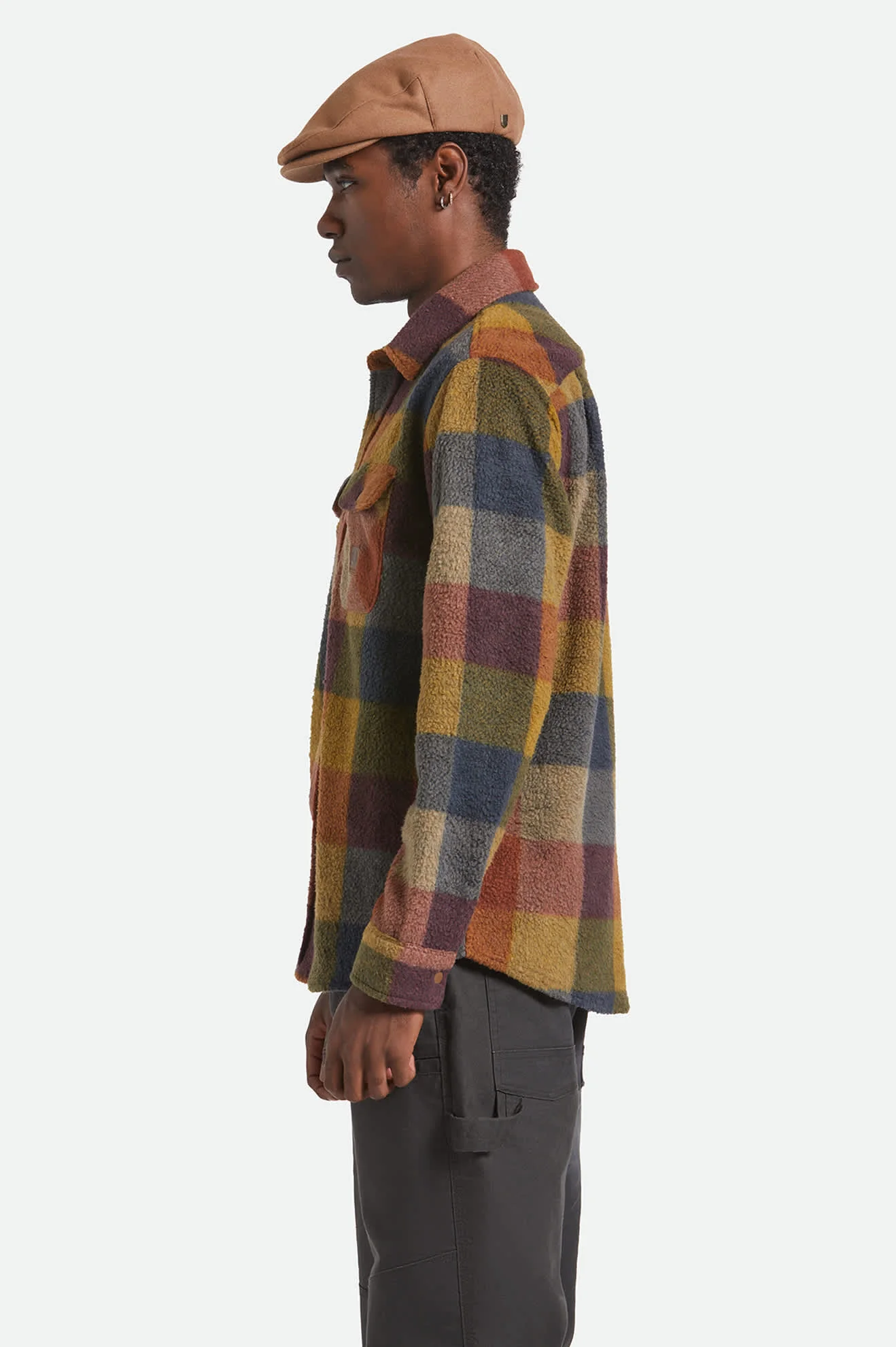 
                  
                    BOWERY Rust Copper Plaid Fleece Shirt
                  
                