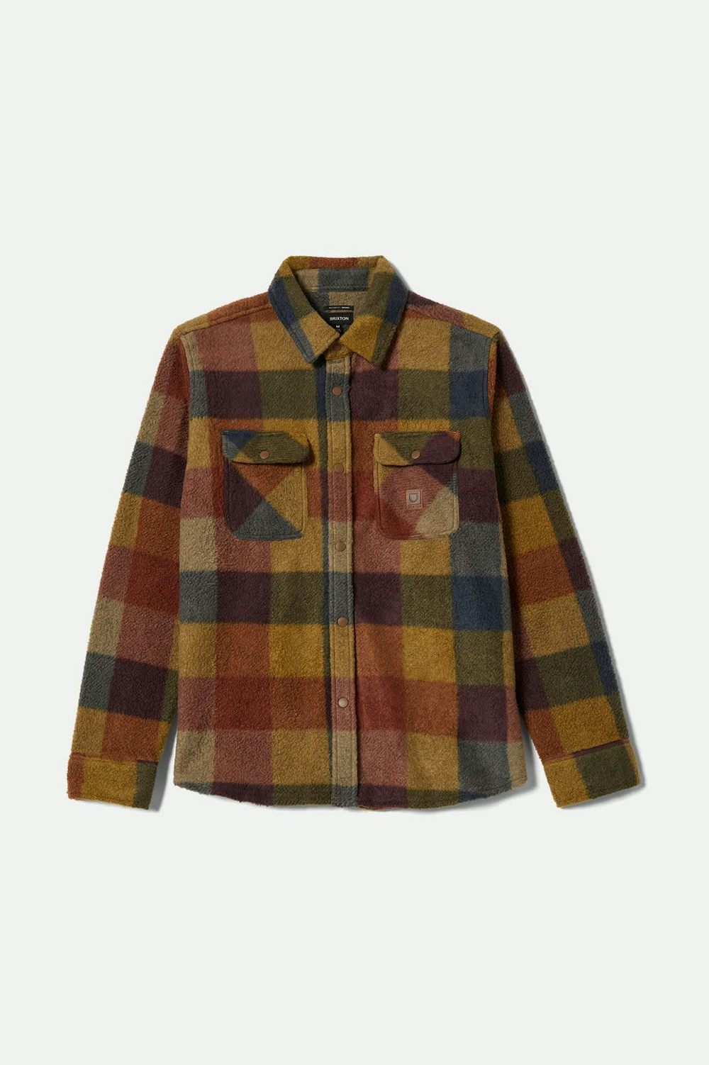 BOWERY Rust Copper Plaid Fleece Shirt