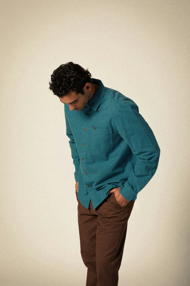 
                  
                    HASTING KAPOK Heather Aquatic Flannel Shirt
                  
                