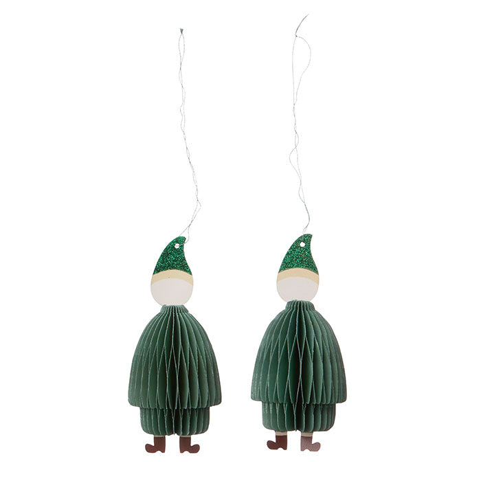 Wald-Waben-Weihnachtsmann-Deko 2er-Set