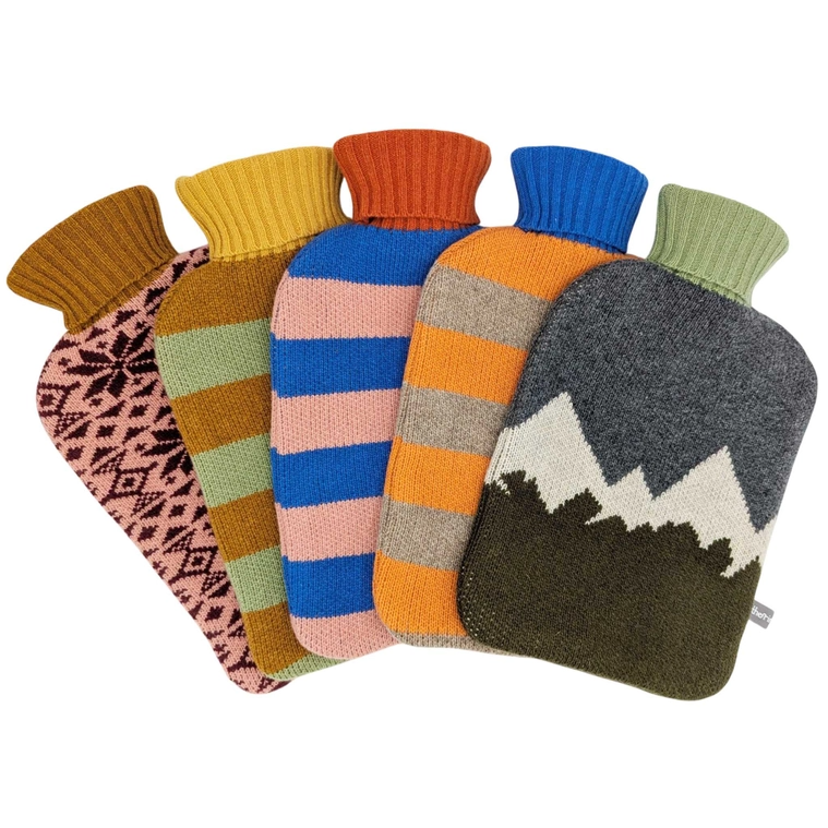 
                  
                    BLUE PINK Stripe Lambswool Hot Water Bottle
                  
                