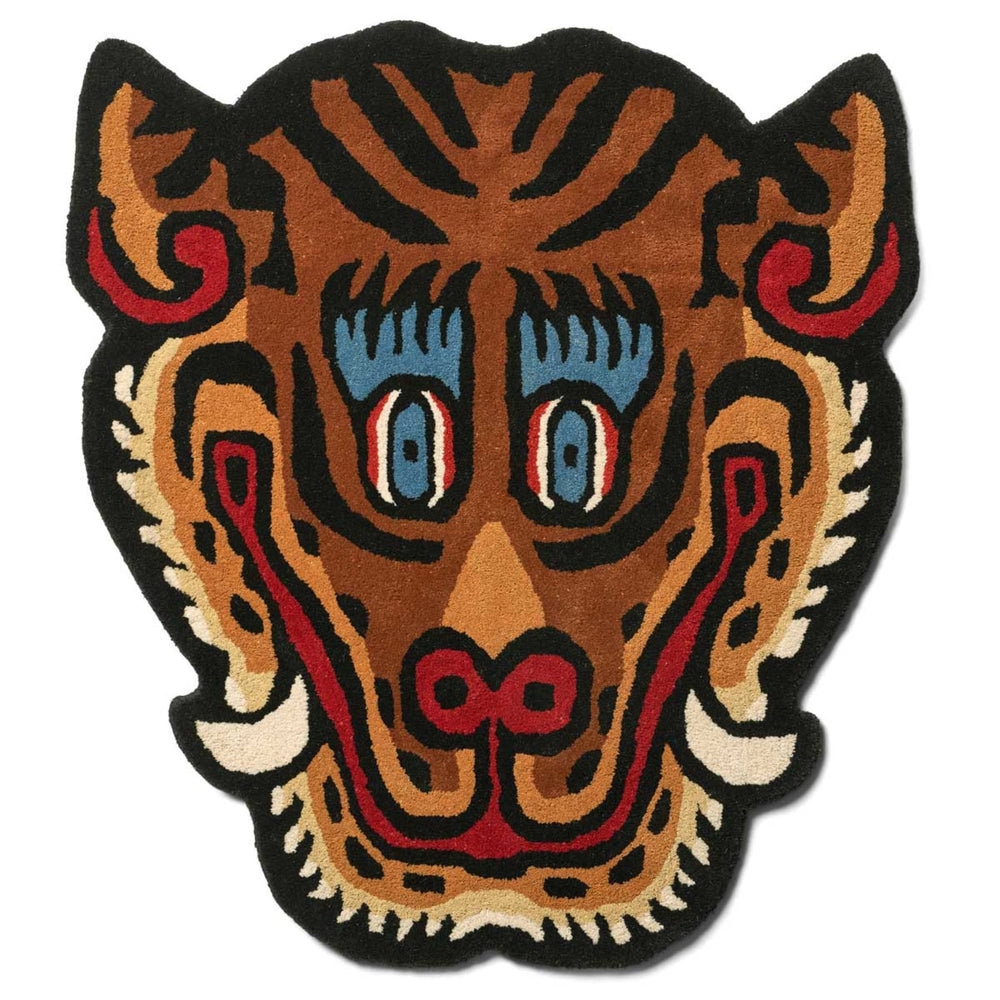 GROSSER TIGERGESICHTSTEPPICH