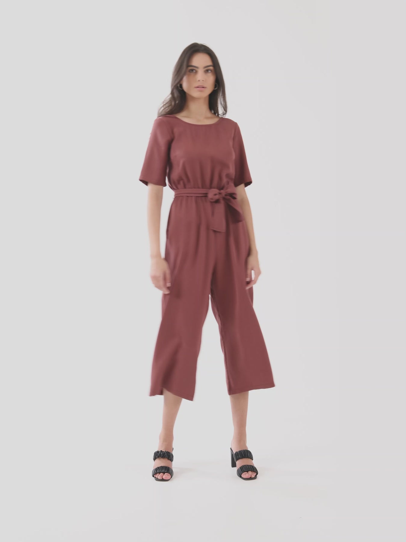 
                  
                    STAINE Dark Maroon Halfsleeve Jumpsuit
                  
                