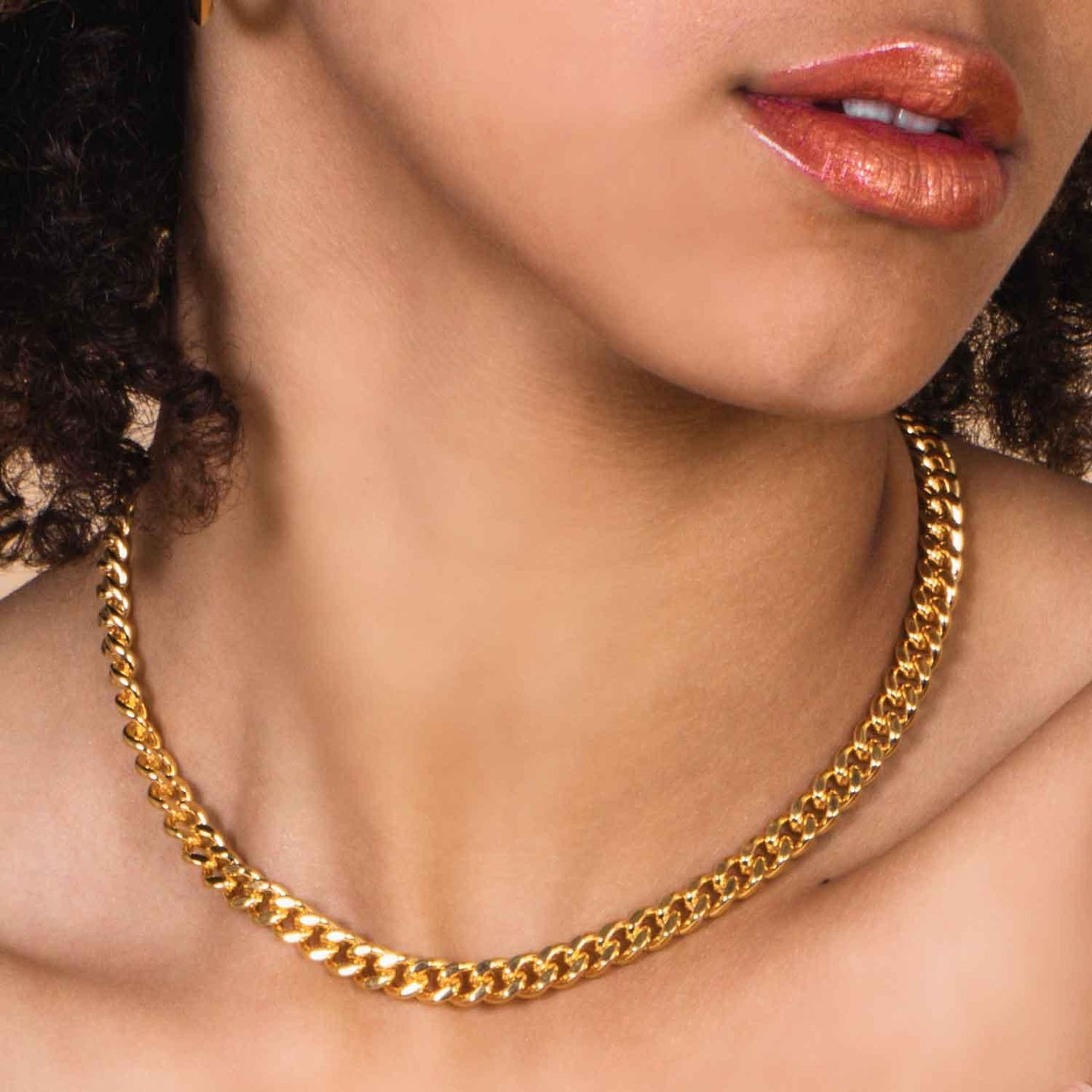 
                  
                    Gold Plated Curb Chain Necklace
                  
                