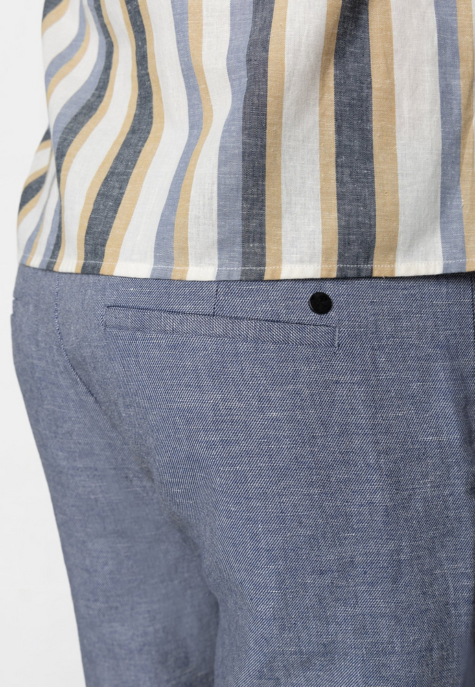 
                  
                    COPENHAGEN ROMAN Navy Melange Linen Trousers
                  
                