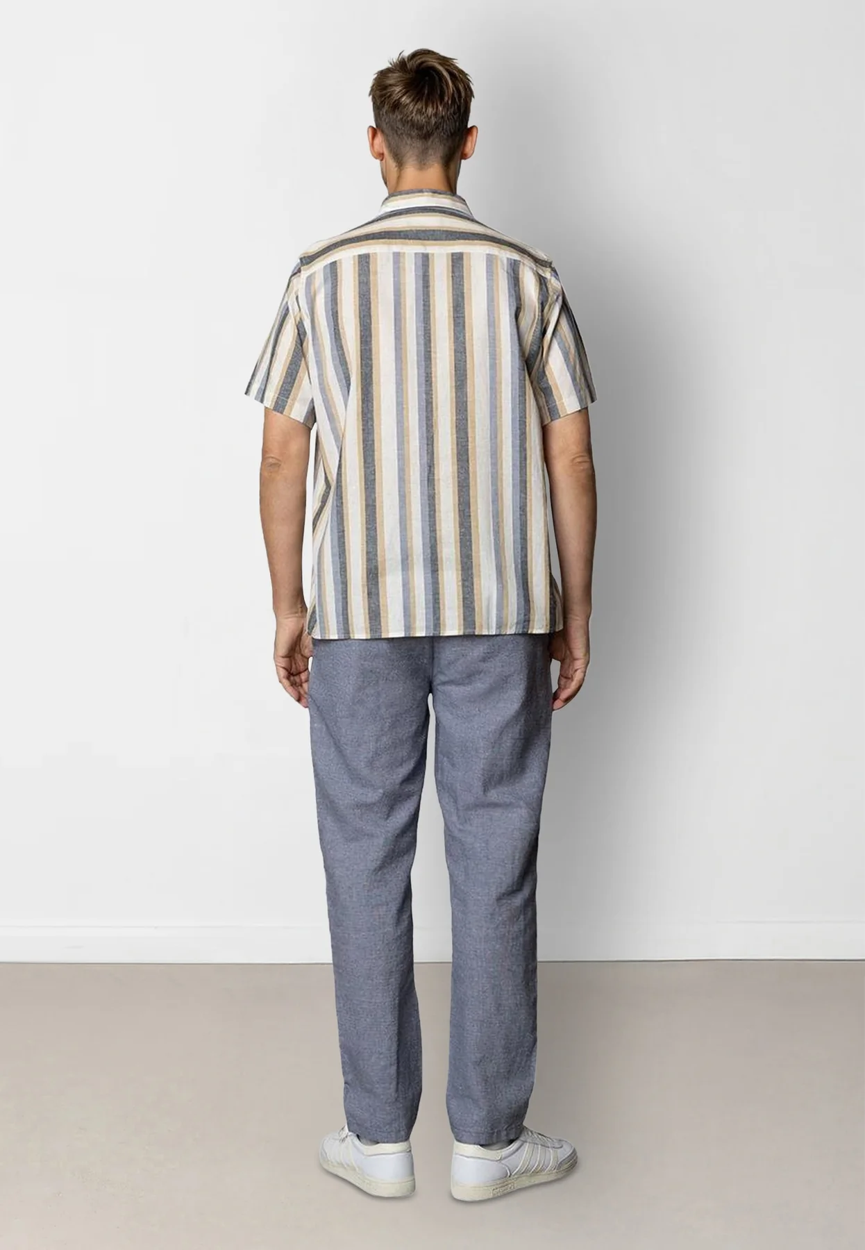 
                  
                    COPENHAGEN ROMAN Navy Melange Linen Trousers
                  
                