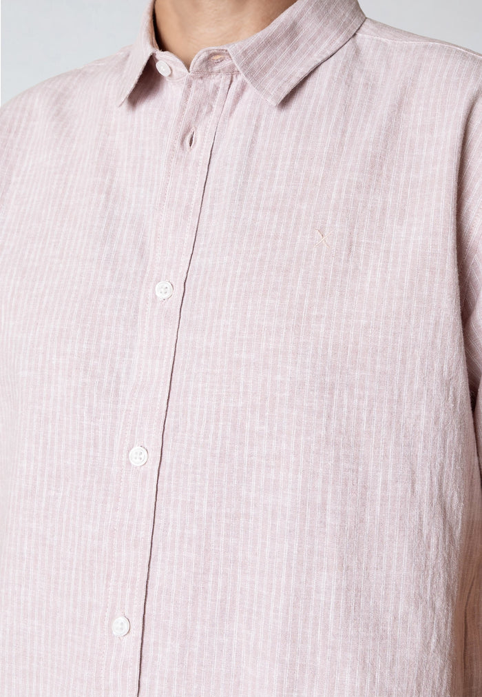 
                  
                    LUCA Violet Ice White Striped Shirt
                  
                