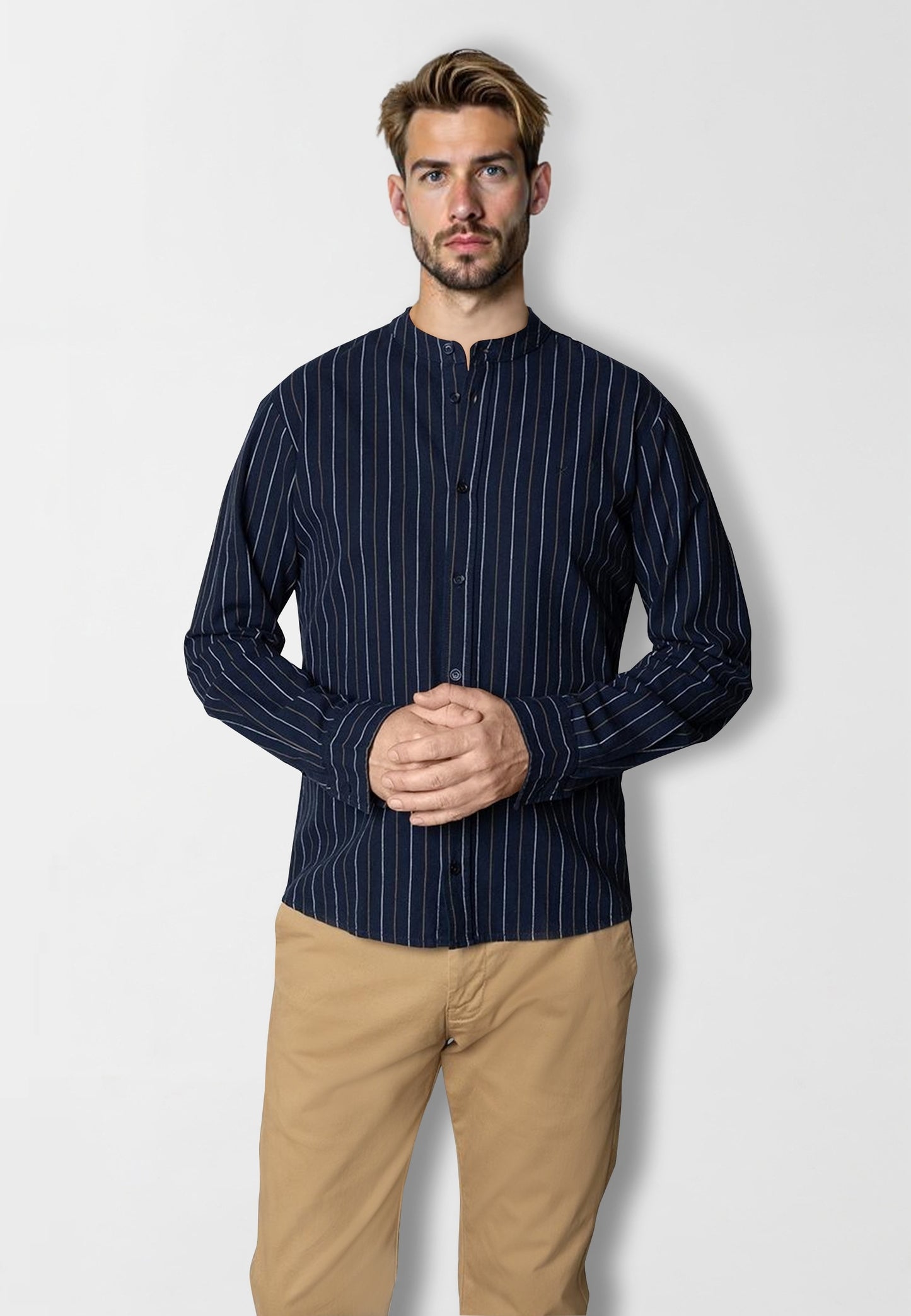 
                  
                    RAN MAO Navy Stripe Shirt
                  
                