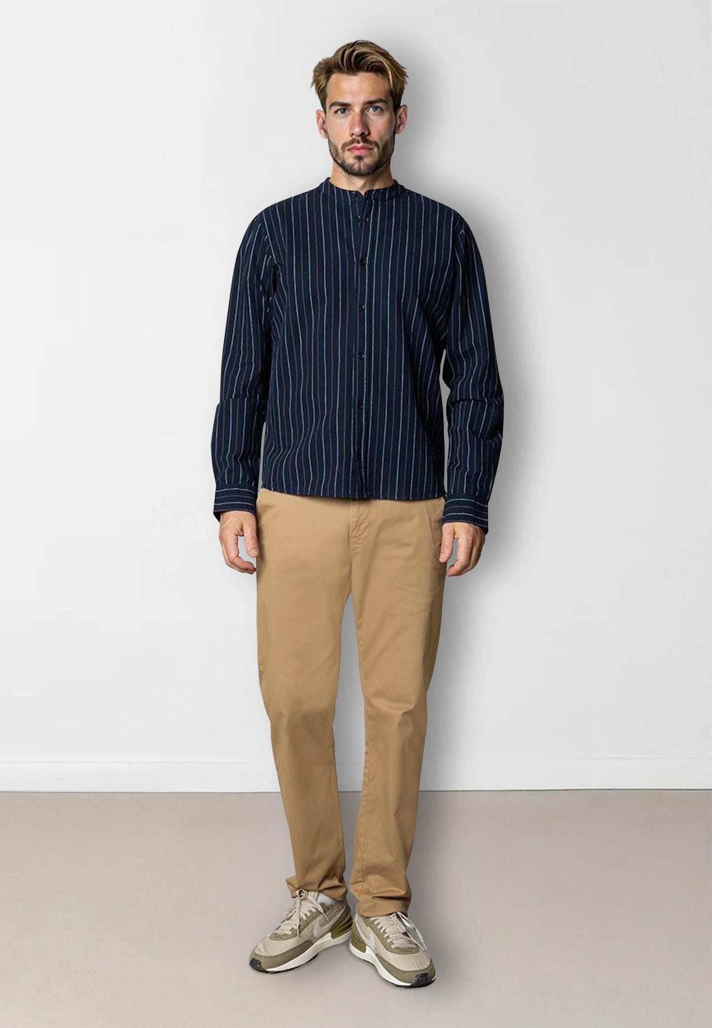 
                  
                    RAN MAO Navy Stripe Shirt
                  
                