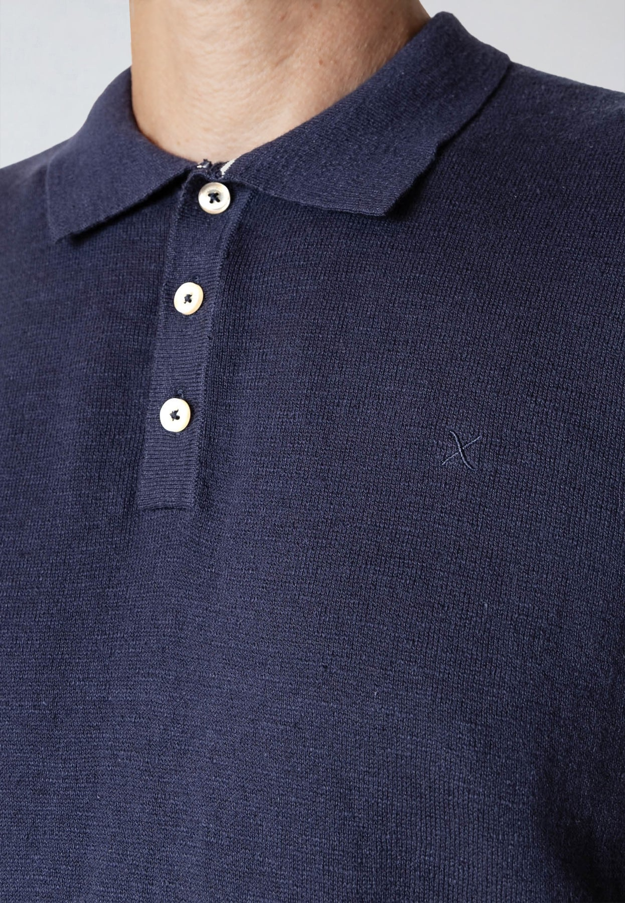 
                  
                    THOMAS Navy Knitted Polo T-Shirt
                  
                