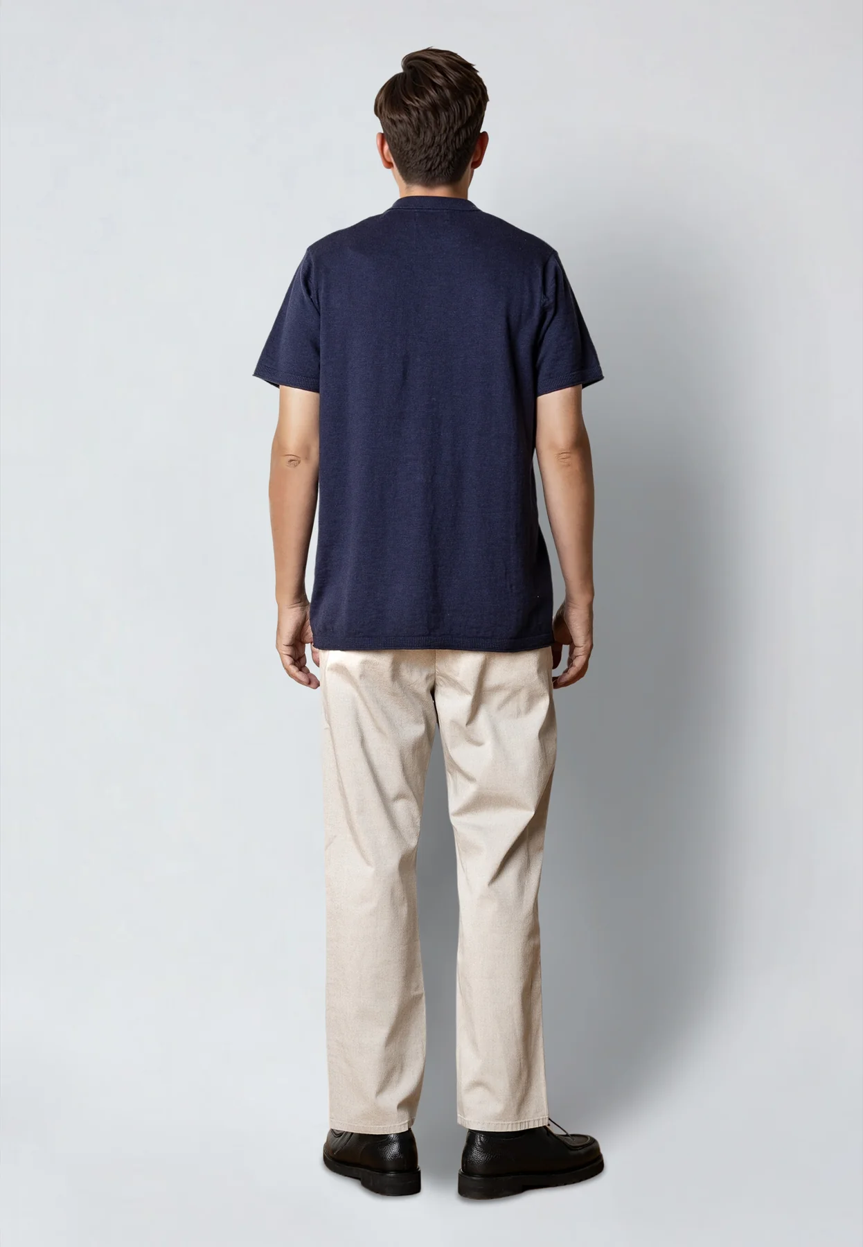 
                  
                    THOMAS Navy Knitted Polo T-Shirt
                  
                