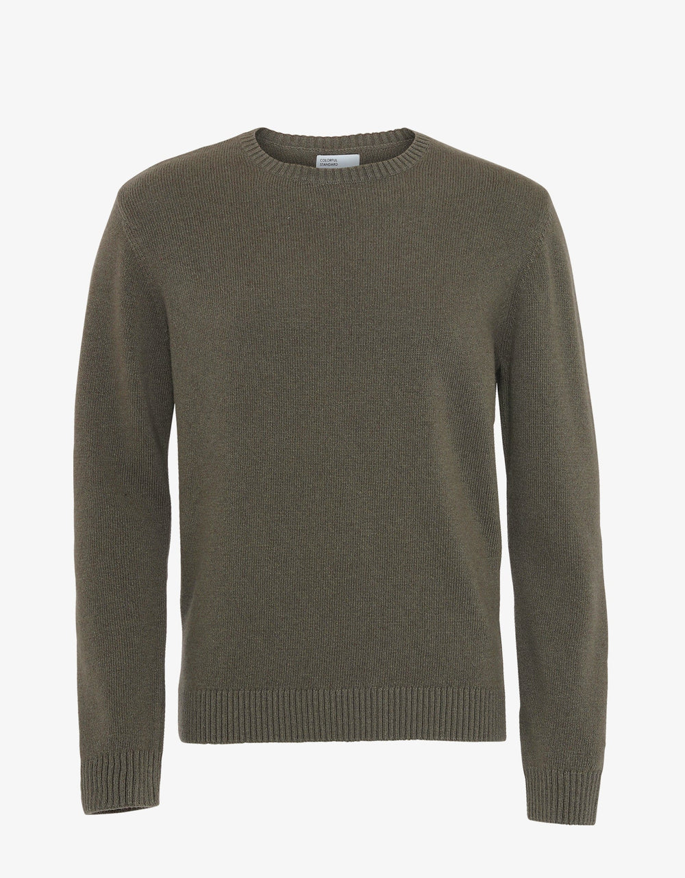 Dusty Olive Classic Merino Wool Crew Jumper