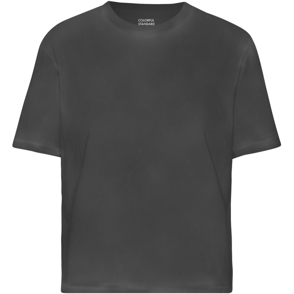 Faded Black Boxy Crop T-Shirt