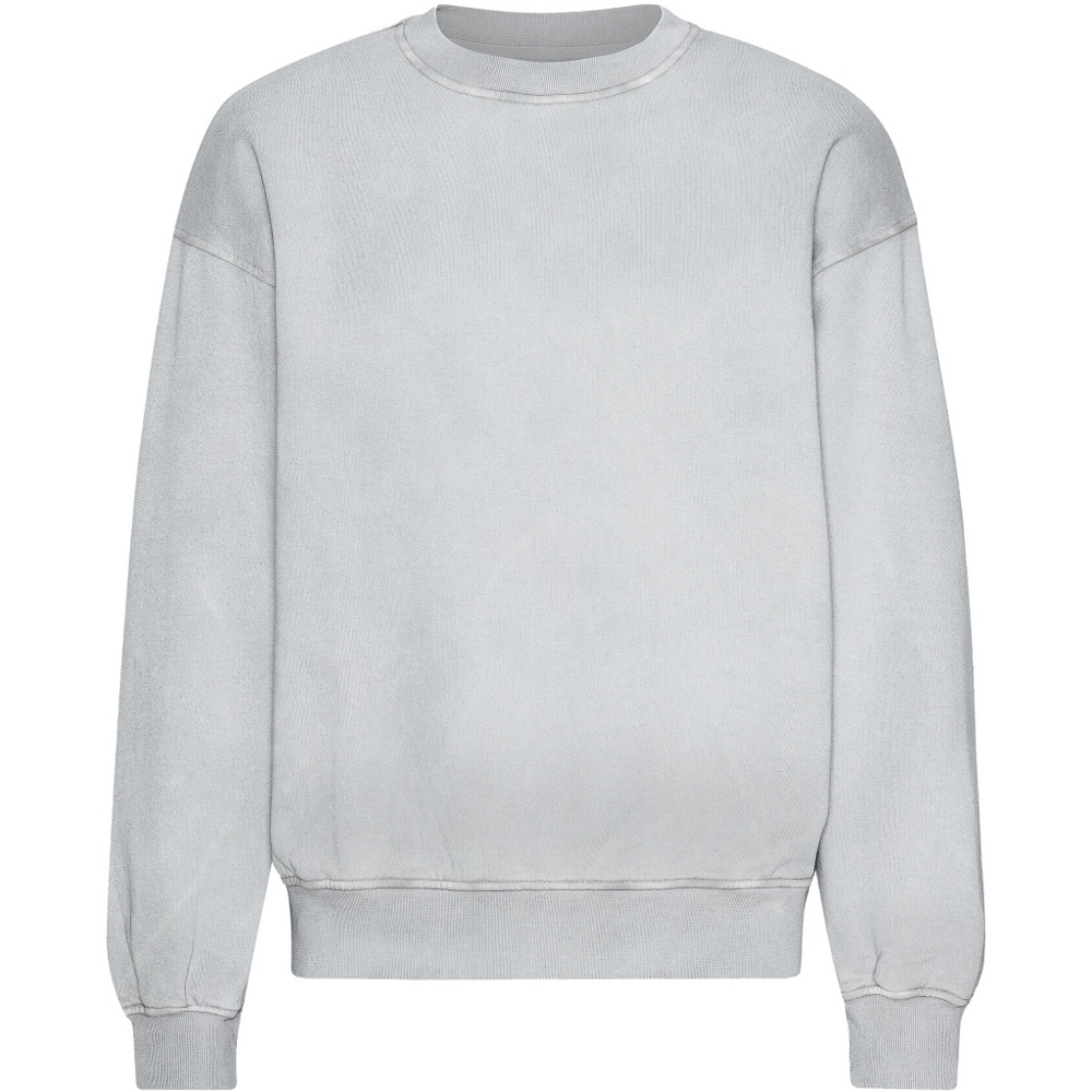Faded Grey Oversized Crew Jumper