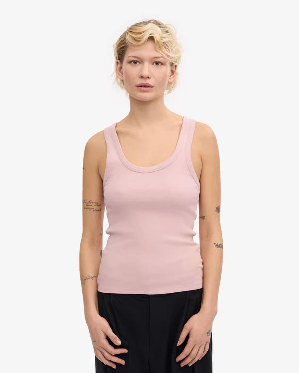
                  
                    Faded Pink Rib Tank Top
                  
                