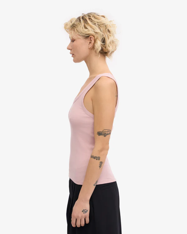 
                  
                    Faded Pink Rib Tank Top
                  
                