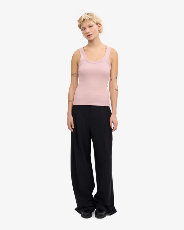 
                  
                    Faded Pink Rib Tank Top
                  
                