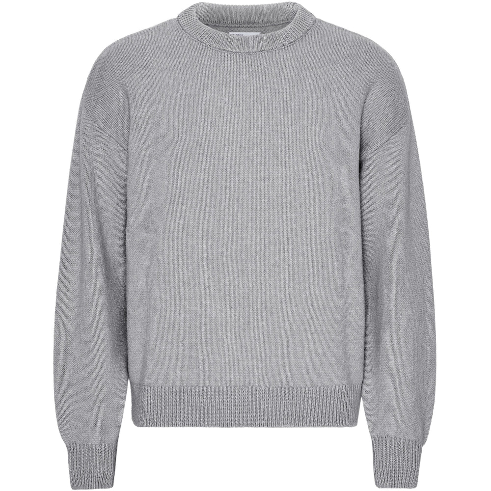 
                  
                    Grau meliert – Oversize-Pullover aus Merinowolle mit Rundhalsausschnitt
                  
                