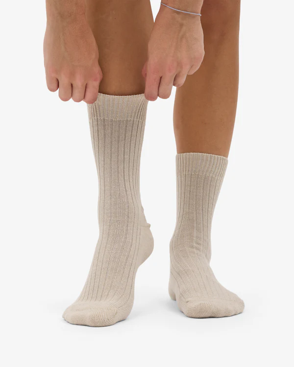 
                  
                    Ivory White Merino Wool Blend Socks
                  
                