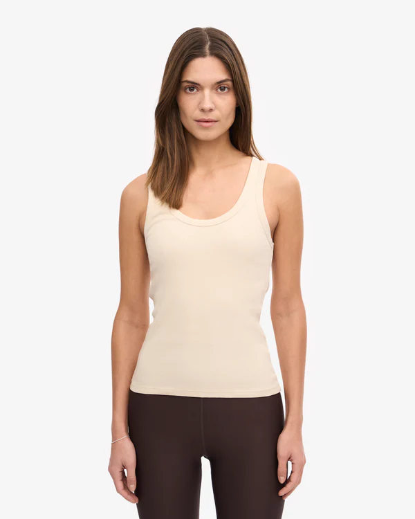 
                  
                    Ivory White Rib Tank Top
                  
                
