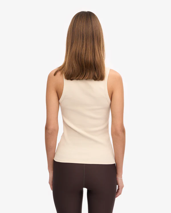 
                  
                    Ivory White Rib Tank Top
                  
                