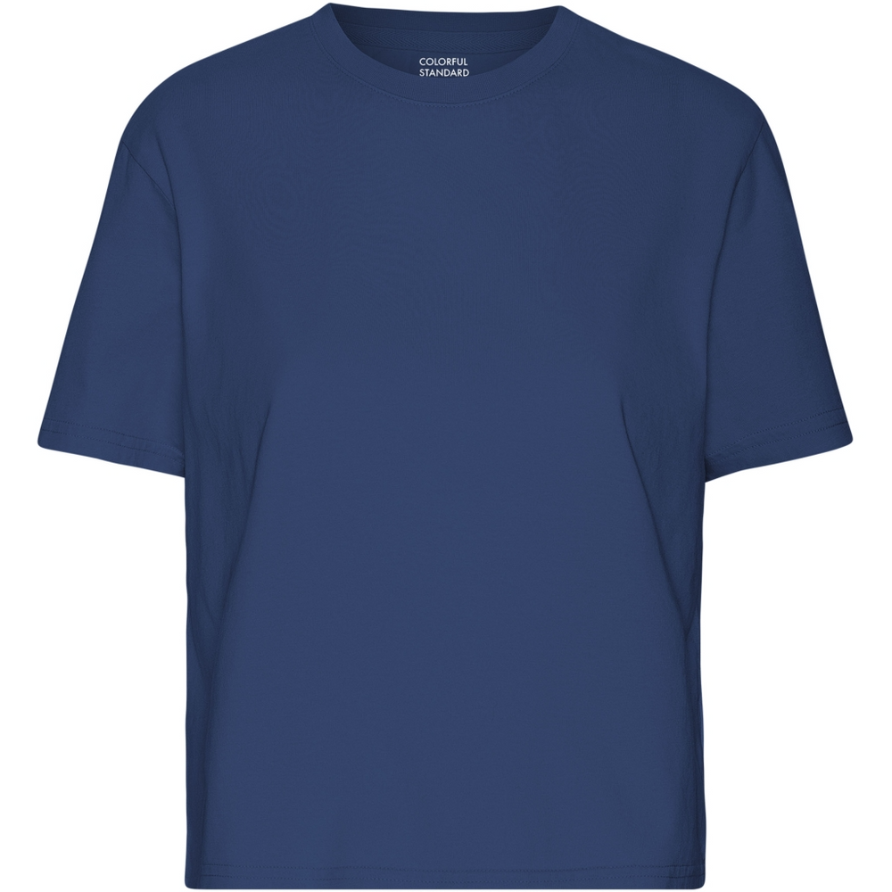 Marine Blue Boxy Crop T-Shirt