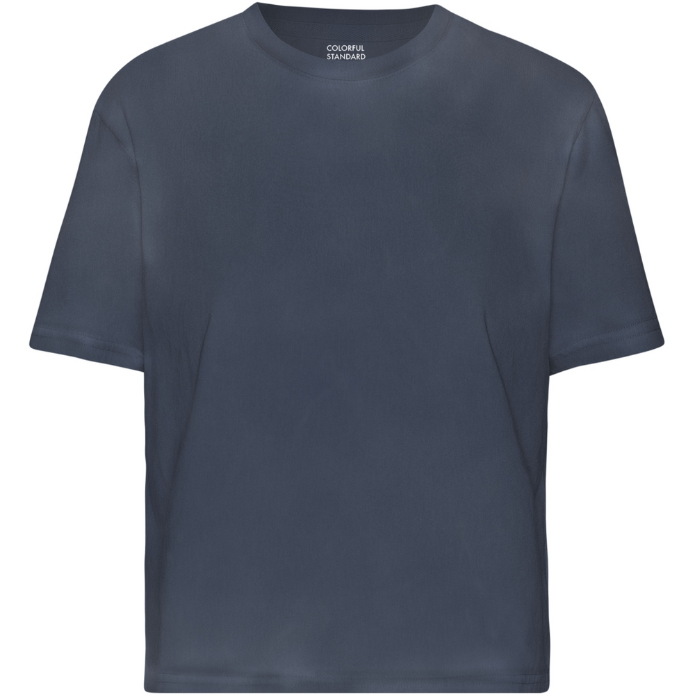 Neptune Blue Boxy Crop T-Shirt