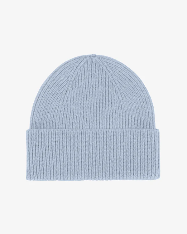 Polar Blue Merino Wool Beanie