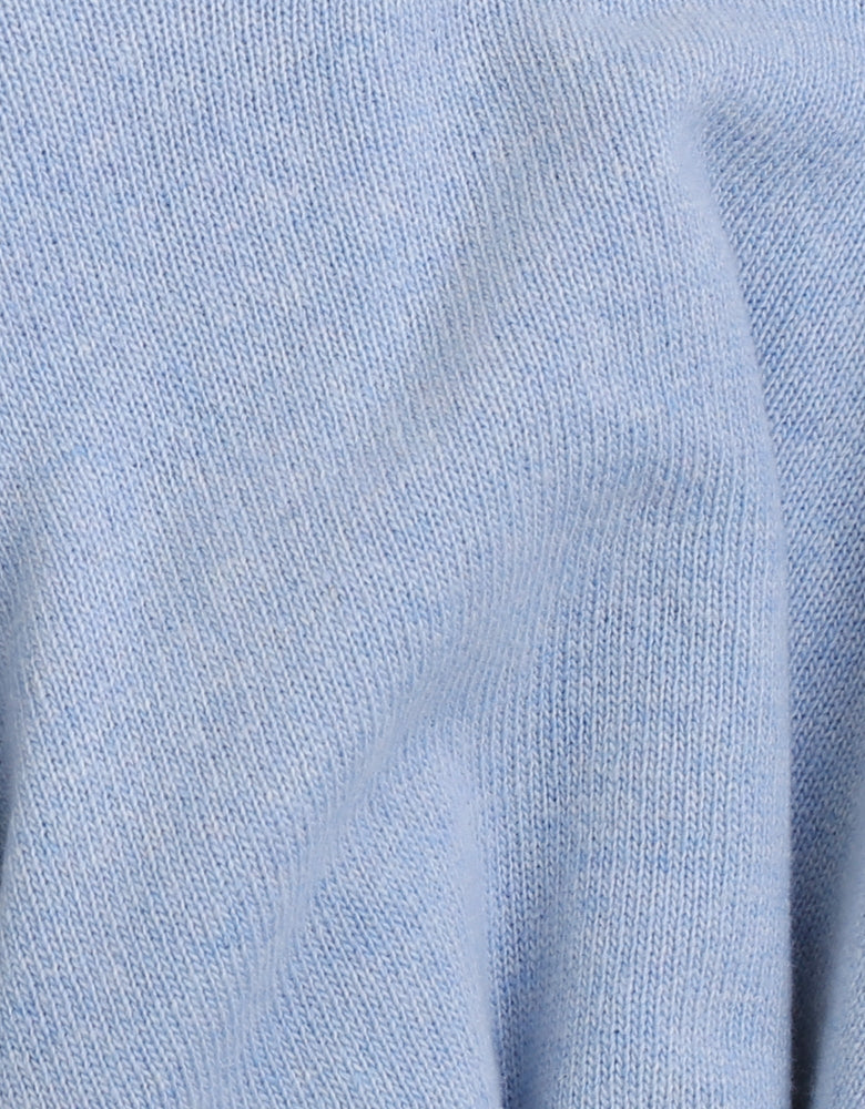 
                  
                    Polarblauer Rundhalspullover aus leichter Merinowolle für Damen
                  
                