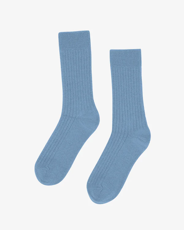Seaside Blue Merino Wool Blend Socks