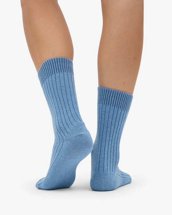 
                  
                    Seaside Blue Merino Wool Blend Socks
                  
                