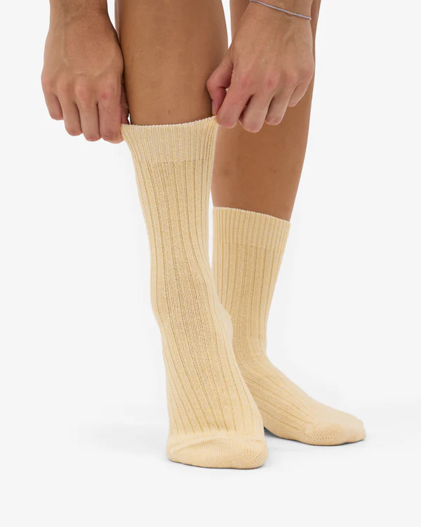 
                  
                    Soft Yellow Merino Wool Blend Socks
                  
                