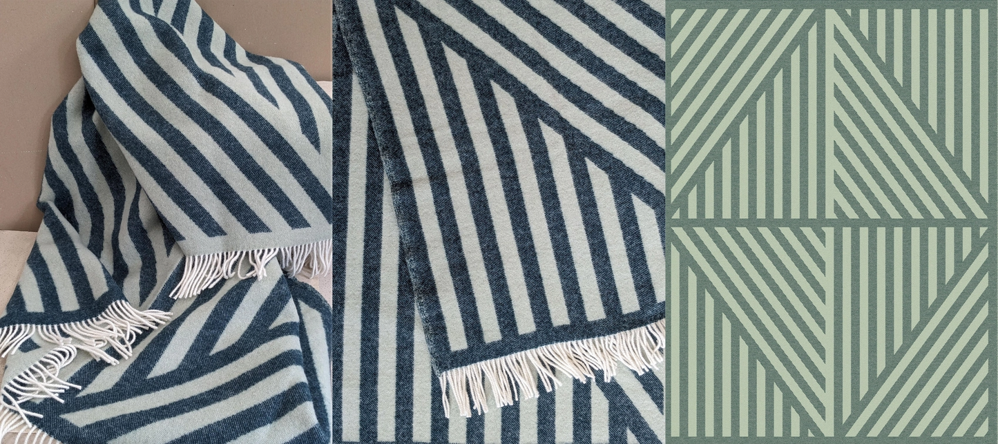 
                  
                    FRANK Wolldecke in Petrol Sage
                  
                