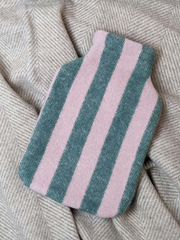 STRIPES Greenstone Rose Hot Water Bottle