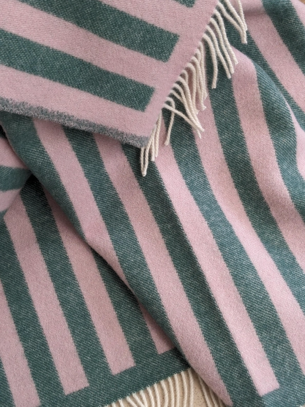
                  
                    STRIPES Greenstone Rose Wool Blanket
                  
                