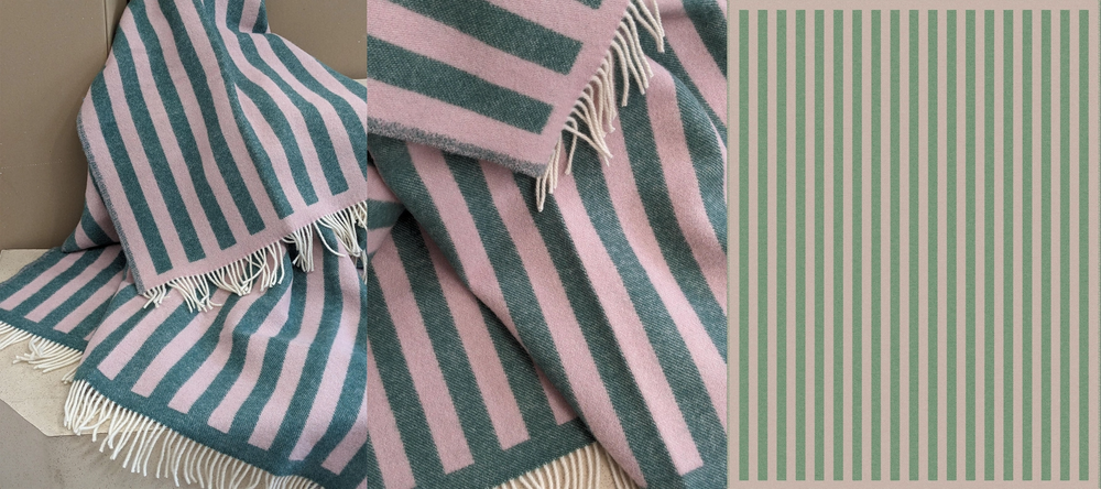 
                  
                    STRIPES Greenstone Rose Wool Blanket
                  
                