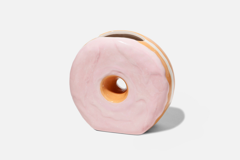 Rosa Fast-Food-Donut-Vase