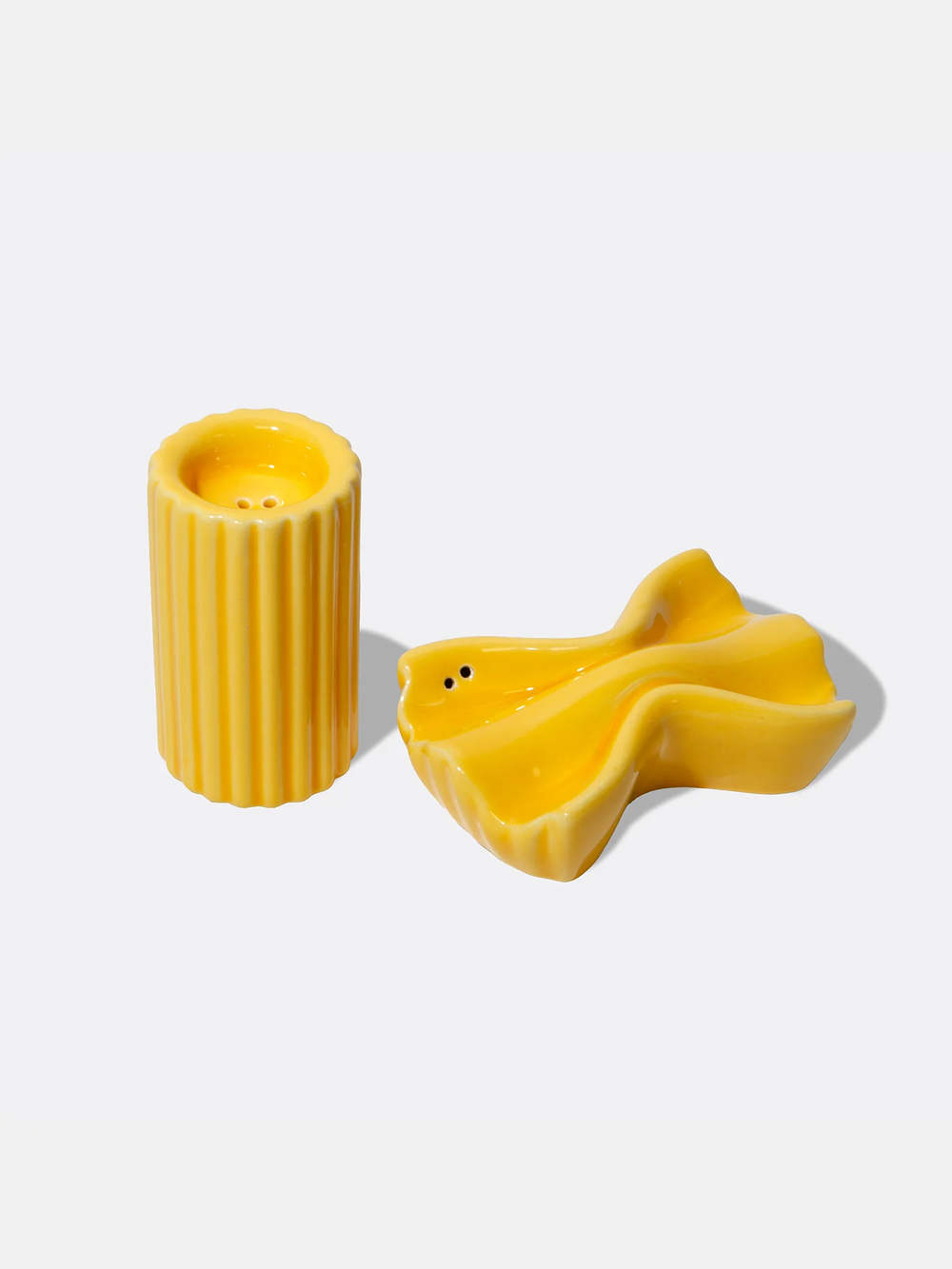 Yellow Farfalle & Macaroni Salt & Pepper Set