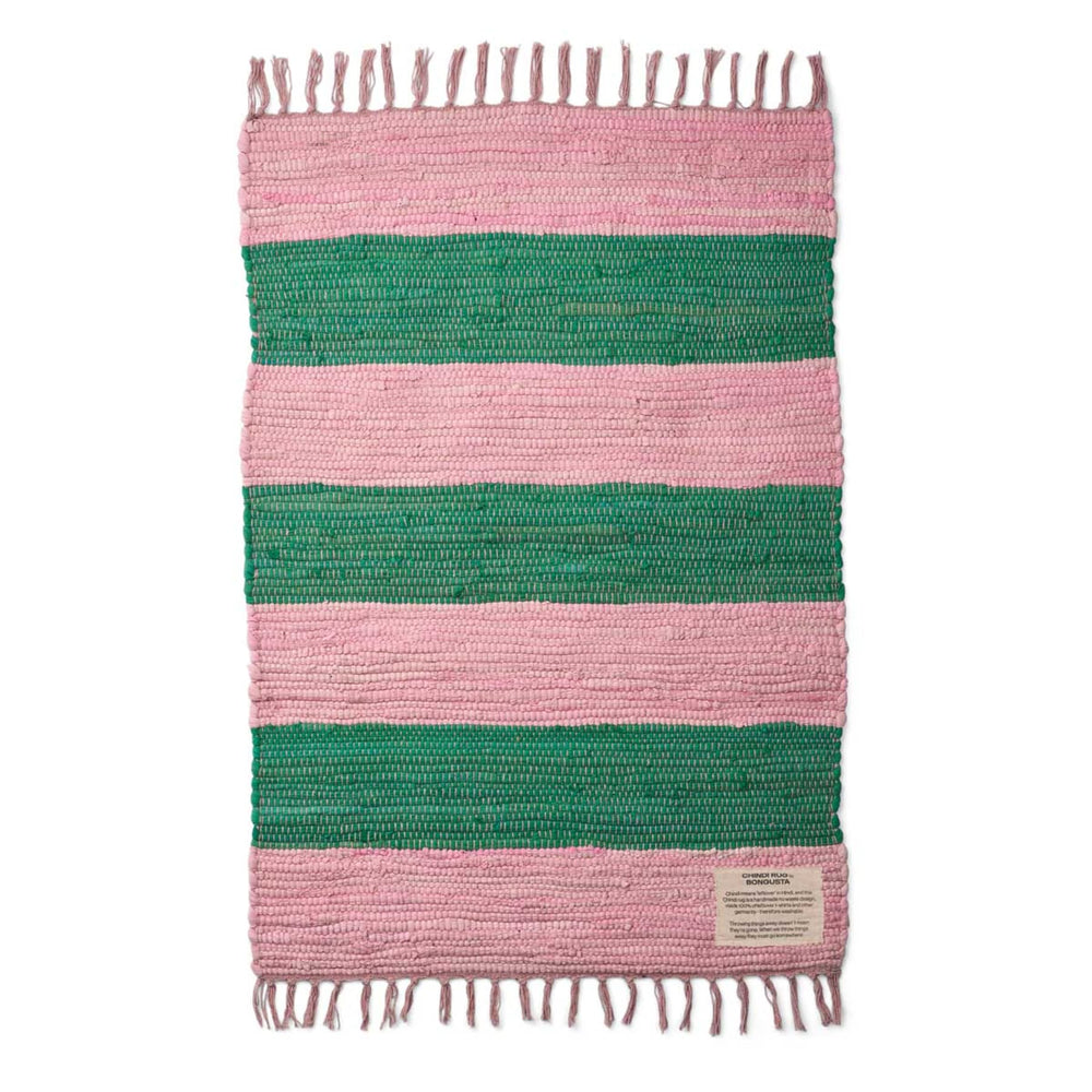 Medium Pink Grass Chindi Rug