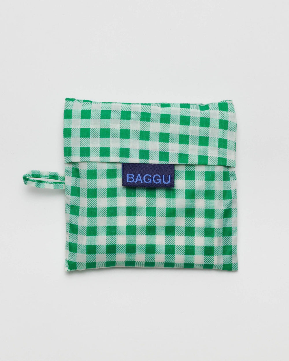 Green Gingham  Standard Baggu Bag