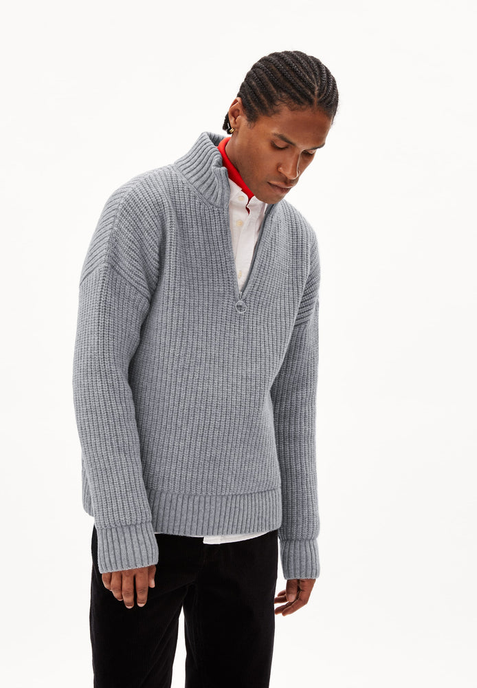 
                  
                    ELIJAA Light Grey Melange Jumper
                  
                
